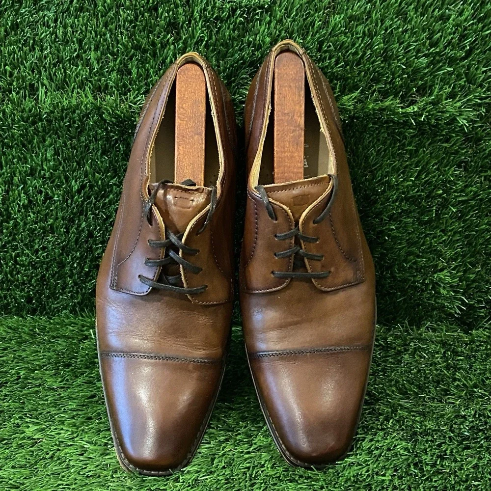 Florsheim Men's 12178 Cap Toe Derby – Leather Sole –‎ Size 9M Oxford Lace Up